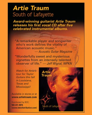 Artie Traum South of Lafayette Ad
